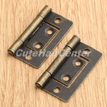 2pcs Antique Furniture Wardrobe Cupboard Jewelry Box Hinge Cabinet Door Hinges