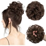 2 st Messy Hair Bun Curly Scrunchies för kvinnor