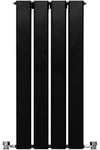 Designer Flat Panel Radiators Matt Black 1600mm x 280mm