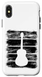 Coque pour iPhone X/XS Guitare Esquisse Instrument de musique pour guitaristes