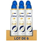 DOVE - Déodorant Femme Original Advanced Care - Spray Anti-transpirant - prend soin des aisselles au quotidien - 72h de protection (lot de 6x200ml)​