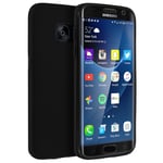 Coque Galaxy S7 Edge Protection Avant Silicone + Arrière Polycarbonate - Noir