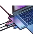 Baseus Hub Adapter 7in1 for MacBook USB hub - USB 3.0 - 7 ports - Grå