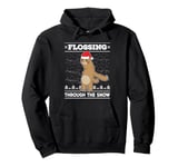 Flossing Through The Snow Sloth Ugly Christmas Sweater Floss Pullover Hoodie