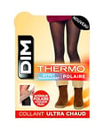 Dim Collant Femme Thermo Ultra Chaud Polaire et Effet Transparent 80D x1, Noir, S-M