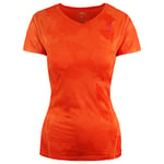 Asics Motion Dry Womens Orange Running Top - Pink - Size X-Small