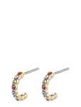 Pilgrim Brigitte Multicolored Crystal Half Hoops Guld