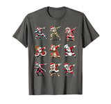 Funny Dabbing Santa Claus Characters - Unique Christmas T-Shirt