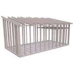 Byggstomme Attefallshus 10° 7200x3940 mm med Loft