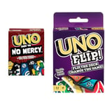 Uno No Mercy Jeu De Cartes Familial avec 56 Cartes Supplémentaires, Règles Spéciales & UNO Flip, Nouvelle Version Délirante Recto Verso, Jeu De Cartes pour Enfants Et Adultes, Jeu De Société