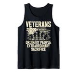 Veterans Ordinary People Extraordinary Sacrifice Veteran Tank Top