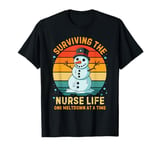 Vintage Surviving the Nurse Life One Meltdown at a Time T-Shirt