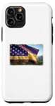 Coque pour iPhone 11 Pro Drapeau américain violet et doré patriotique