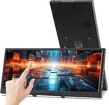 12,3 Pouces Portable écran Tactile Moniteur secondaire, Mini HDMI, USBC, 1920 * 720 IPS Stretched Bar LCD Portable Travel Touch Screen for Laptop Computer Aida64 GPU CPU RAM Monitoring