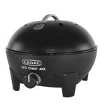 Cadac Citi Chef 40 Black Gas BBQ - Compact Portable Grill for Outdoor Cooking