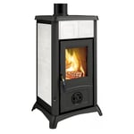 La Nordica Extraflame Poêle à Bois Gemma En Majolique Blanc 6 Kw pour 172 M³