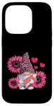 iPhone 14 Pro Leopard Gnome Sunflower and Pencil Valentines Day Teacher Case