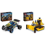 LEGO Technic Le Buggy Tout-Terrain de Course, Véhicule de Rallye & Technic Le Bulldozer, Jouet de Construction pour Enfants, Véhicule Excavateur, Cadeau pour Garçons et Filles