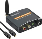 192kHz DAC Convertisseur Audio Numérique vers Analogique avec Récepteur Bluetooth 5.0 Contrôle du Volume Optique Coaxial SPDIF Toslink Stéréo Numérique L/R RCA 3.5mm Adaptateur Audio