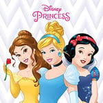Disney Princess Belle, Cinderella and Snow White 40 x 40cm Canvas Prints, Polyester, Multi-Colour, 40x40x3.2 cm