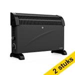 Konvektorelement 2000W | Nedis | rum upp till 25m² | svart 2st