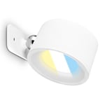 BRILONER - Applique murale sans alimentation électrique avec batterie, amovible par aimant, pivotante à 360 degrés, dimmable, Applique intérieure, Lampe de lit, Lampe de lecture, 8,7x7,5x4,8cm, Blanc