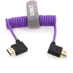 Câble Hdmi 8K 2.1 Hdmi Angle Gauche Vers Hdmi Angle Droit Enroulé Tressé Câble Ethernet Pour Z Cam E2 Portkeys Bm5 Atomos Shinobi Ninjav V Monitor Sony Canon Camera[VID063431]