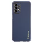 Case for Galaxy A23 5G / M23 5G Bi-material Faux-leather and Rigid Blue