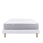 LUXURY LITERIE - Ensemble matelas + sommier - ZEN - 160 x 200 cm - Tapissier - Ferme  - Face été/hiver