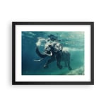 Affiche Poster 40x30cm Tableaux Image Photo éléphant animal eau Wall Art