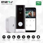 Ener-J Wireless Video Doorbell Camera Intercom PIR Two Way Audio 1080p Chime