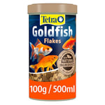 Tetra Goldfish Flakes - flake fish food for all goldfish and other coldwater fish, 500ml