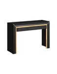 Bureau console design collection DOHA coloris noir mat et finitions dorées