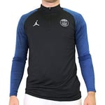 Nike Psg Nk Dry STRK Dril Top 4Th Long Sleeved T-Shirt - Black/Hyper Cobalt/(White) (No Sponsor-PLYR), M