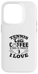 Coque pour iPhone 14 Pro Tennis Cats Coffee This Is What I Love Joueur de tennis