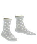 FALKE Daisyflower, Chaussettes Basses Mixte Enfant, Coton, Gris (Metal Grey 3463), 19-22 (1-2 ans), 1 Paire