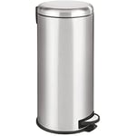 Poubelle de cuisine à pédale basique inox brossé 30L URBAN en acier avec seau couvercle bombé