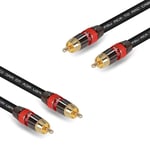 2x Digital Audio Rca-kabel Premium Stereo Rca till Rca Koaxial Spdif-kabel Hane Högtalare Hifi Subwoofer