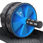 Amonax Roue Abdominale Convertible, Ab Roller Wheel, Roulette Abdominaux Exercice pour Abdominaux, Roue de Fitness pour Musculation Sport Maison Materiel pour Homme Femme (Bleu)