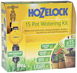 HOZELOCK - Kit d'Arrosage Goutte-à-Goutte pour 15 Pots : Système Complet avec Minuteur Mécanique Intégré, Idéal pour Plantes en Pot, Arrosage Précis et Économe en Eau [2802 0000]