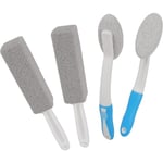 4PCS Brosse de Toilette en Pierre Ponce de Nettoyage Pierre de Nettoyage avec Poignée pour Nettoyage Salle de Bain Toilettes Piscine Plaque de Cuisson