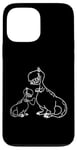 iPhone 13 Pro Max Green baby and mom dinosaur family Tyrannosaurus rex Case