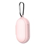 Silicone Earbuds Case Compatible with Samsung Galaxy Buds Plus Earphone Protective Cover with Keychain Wireless Earbuds Case Pink