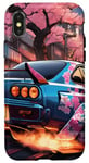 Coque pour iPhone X/XS JDM R34 Drift Racing Tuning Voiture Tokyo Skyline At Night Cadeau