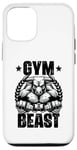 Coque pour iPhone 12/12 Pro Gym Beast Bull Haltérophilie Citation Gym Fitness