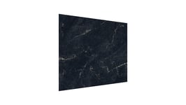 Glass Splashback Kitchen Tile Cooker Panel Black Marble 60x65cm Tempered Glass