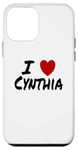 Coque pour iPhone 12 mini I Heart (Love) Cynthia Cute Matching Couple Conjoint Marié