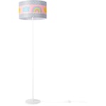 Paco Home - Lampe Chambre Enfant Chambre De Bébé Lampadaire E27 Arc-En-Ciel Soleil Nuages Multicolore (Ø38cm), Lampadaire - Blanc