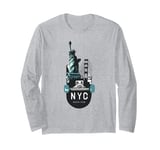 Cool New York City NYC Statue of Liberty USA Flag Design Long Sleeve T-Shirt