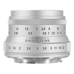 7artisans 35 mm F1.2 ii Canon (monture EOS-M) - argent